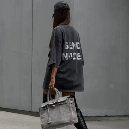 Carmen Camiseta oversize de algodón para mujer
