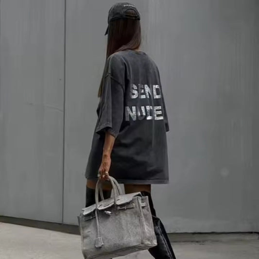 Carmen Camiseta oversize de algodón para mujer