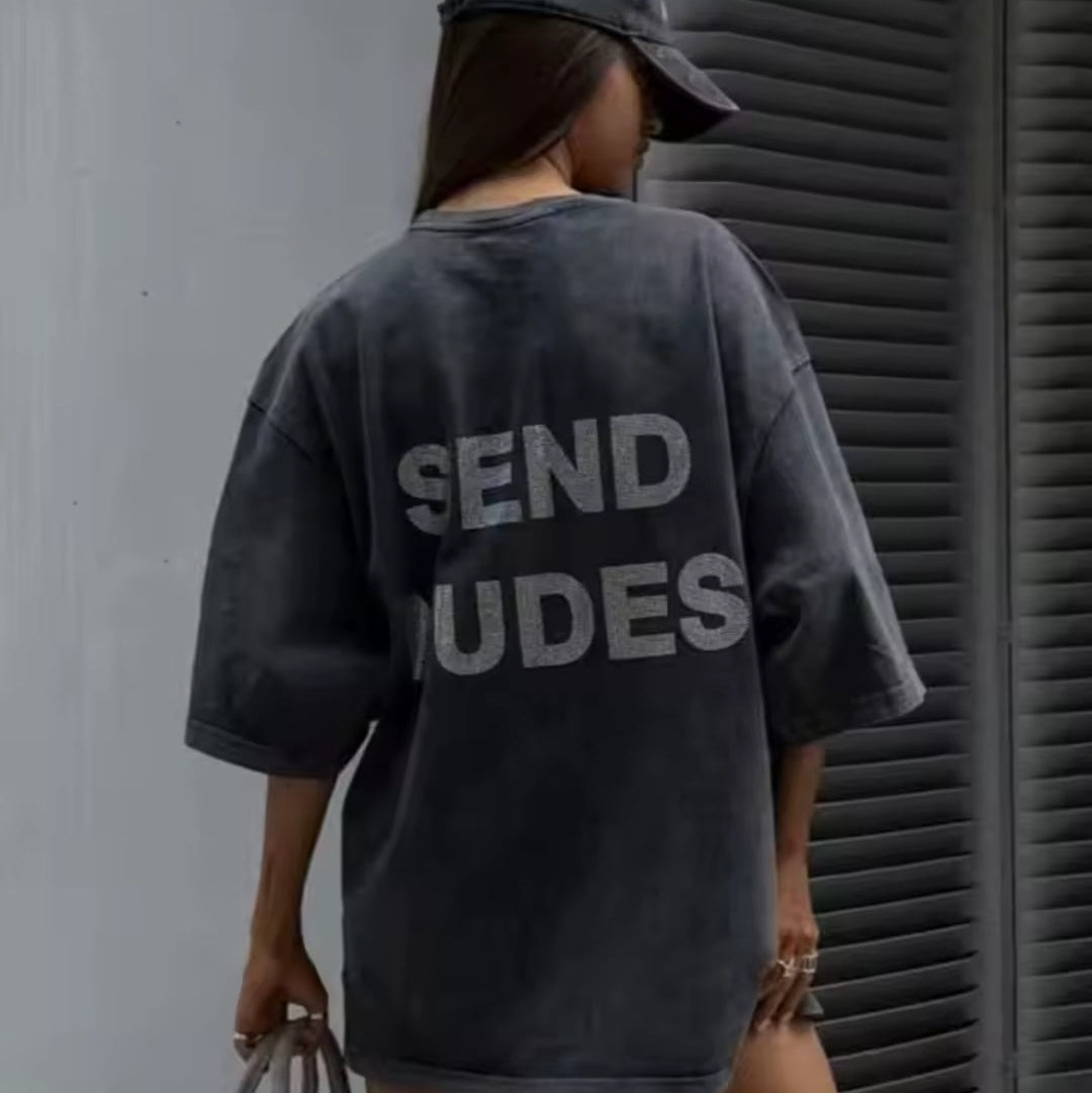Carmen Camiseta oversize de algodón para mujer