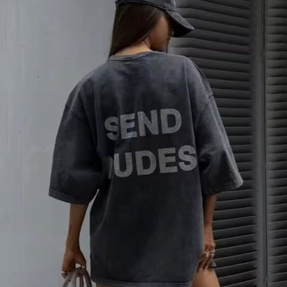 Carmen Camiseta oversize de algodón para mujer