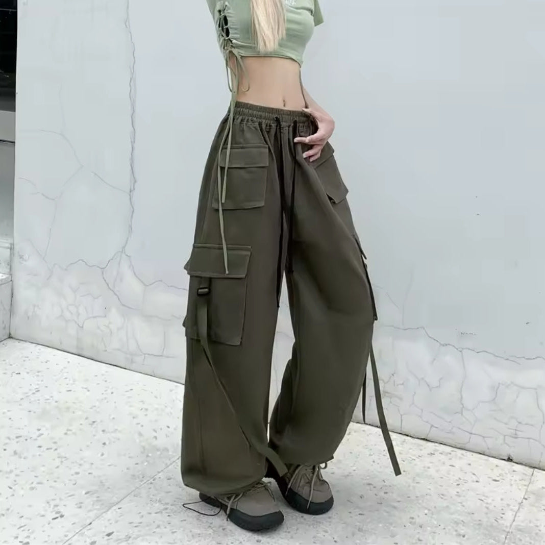 Lore Pantalones Cargo Hip Hop Unisex – Pierna Ancha &amp; Estilo Streetwear