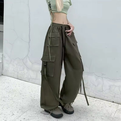 Lore Pantalones Cargo Hip Hop Unisex – Pierna Ancha &amp; Estilo Streetwear