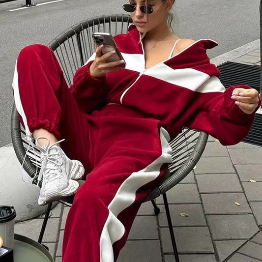 Patricia   Conjunto de cárdigan y pantalón con cremallera para mujer – 2 piezas